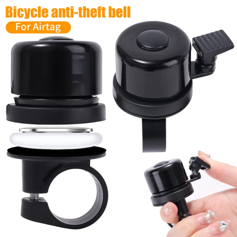 

Portable Bicycle Bell for Airtag Anti-theft Mountain Bike Bell Clear Durable Sound Positioning Locator Classic Bicycle Tracker