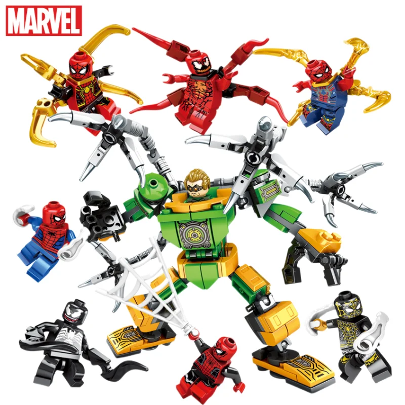 

The Avengers Anime Peripherals Cartoon Iron Man Spiderman Assembled Toy Blind Box Creative Surprise Gift Box Ornament Wholesale