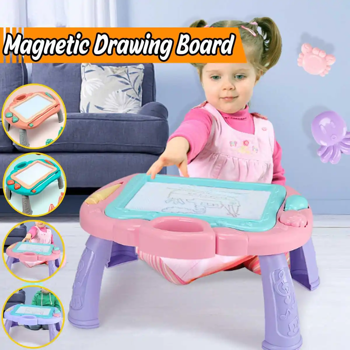 

Kids Mini Magnetic Drawing Board Art Drawing Table Toys For Kids Painting Board Small Desk Educational Learning Paint Tool