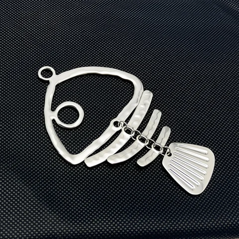 Подвески из цинкового сплава "рыбий скелет", золотистые и серебряные