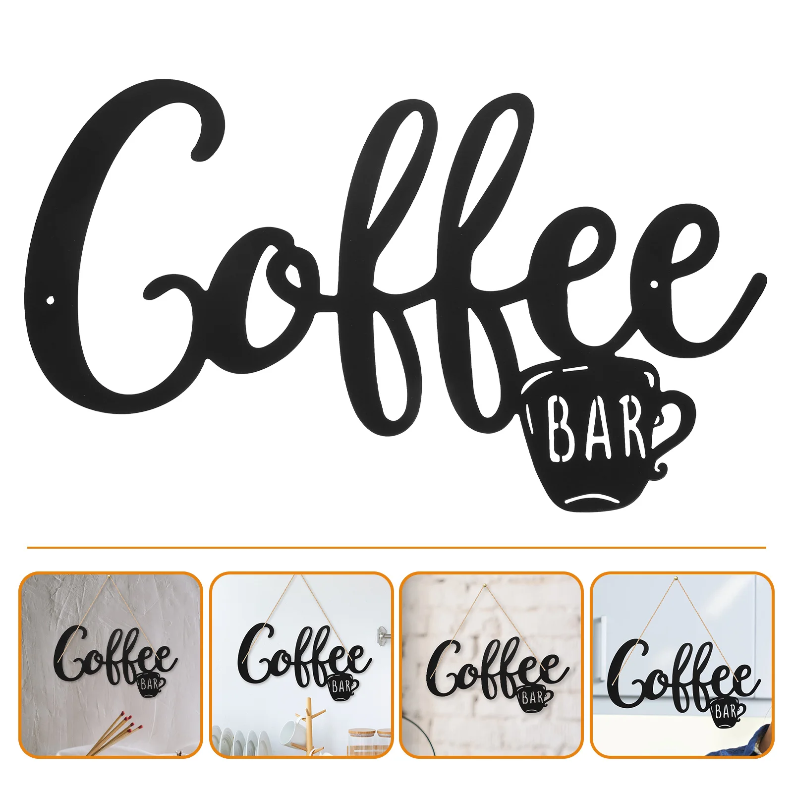 

Iron Craft Wall Hanging Decor Coffee Pendant Indoor Iron Craft Wall Pendant