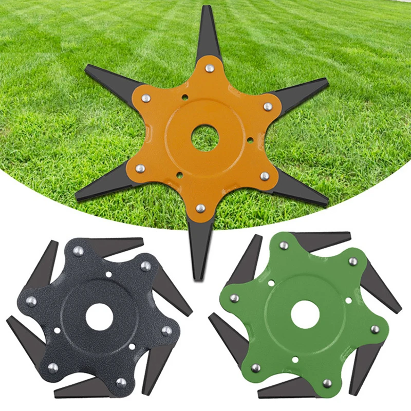 Universal Grass Cutter Brush 6 Teeth Brush Cutter Blade Trimmer Metal Blades Trimmer Head Garden Tools Grass Trimmer Head