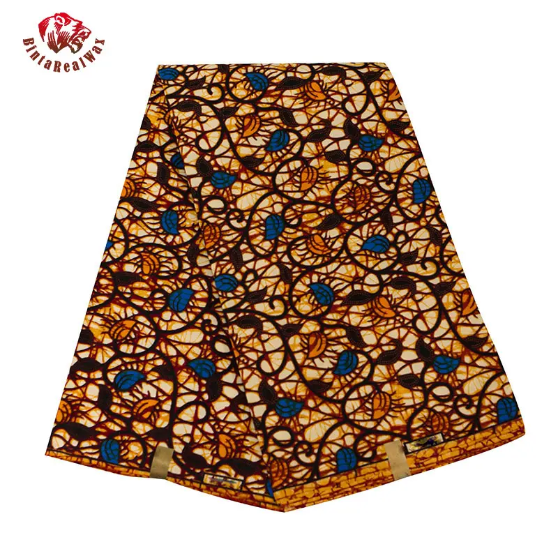 BintaRealWax, анкарская ткань, африканская настоящая восковая ткань с принтом, Высококачественная африканская ткань BintaRealWax для женских платьев FP6237