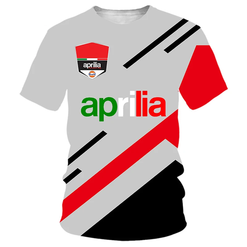 

Summer Aprilia T-Shirts Motorcycle Racing 3D Print Streetwear Gulf Men Women Sports Fashion O-Neck T Shirt Kids Tees Tops Jersey