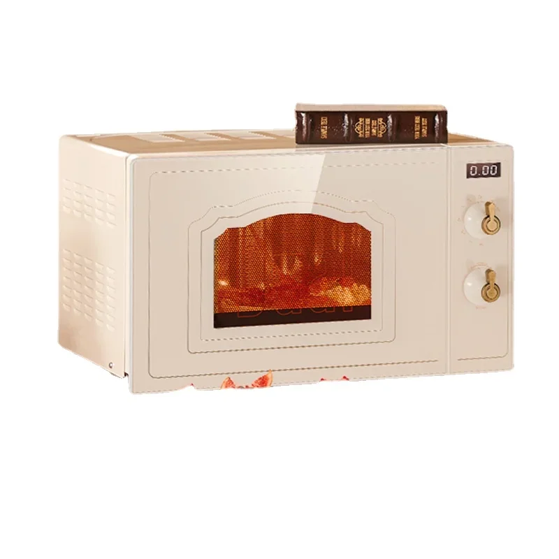 Mini Forno De Microondas De Onda De Luz, Forno De Vapor Doméstico, Mini Forno De Onda De Luz, Aço Inoxidável Plano, Microondas, 220V