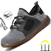 antistatic esd safety shoes steel toe women fashion anti smashing mens work shoes breathable comfortable sports shoes seguridad