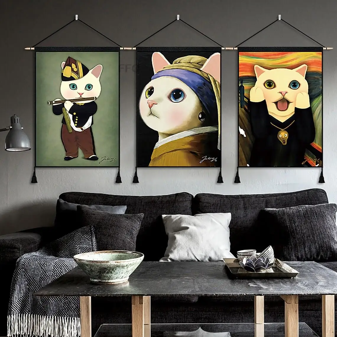 

Cat Tapestry Wall Hanging Cartoon Anime Tapestry Art Aesthetics Home Decoration Tapestries Kawaii Bedroom Sofa Blanket Yoga Mat