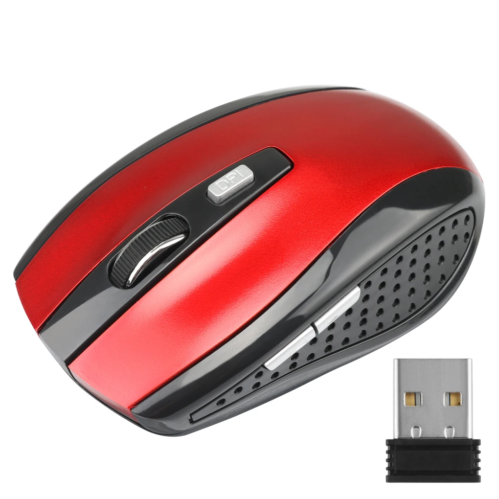 

Беспроводная мышь 2,4 ГГц, Регулируемая DPI Мышь, 6 кнопок, оптическая игровая мышь, геймерская беспроводная мышь с USB-приемником для компьютера, ПК