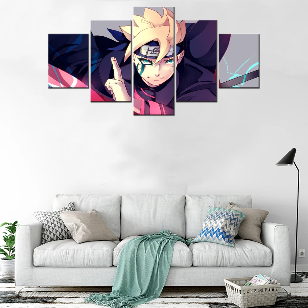 

Hd Prints Wall Art Pictures 5 Pieces Canvas Painting Japan Anime Ninja Warrior Figures Home Living Room Decor Modern Posters