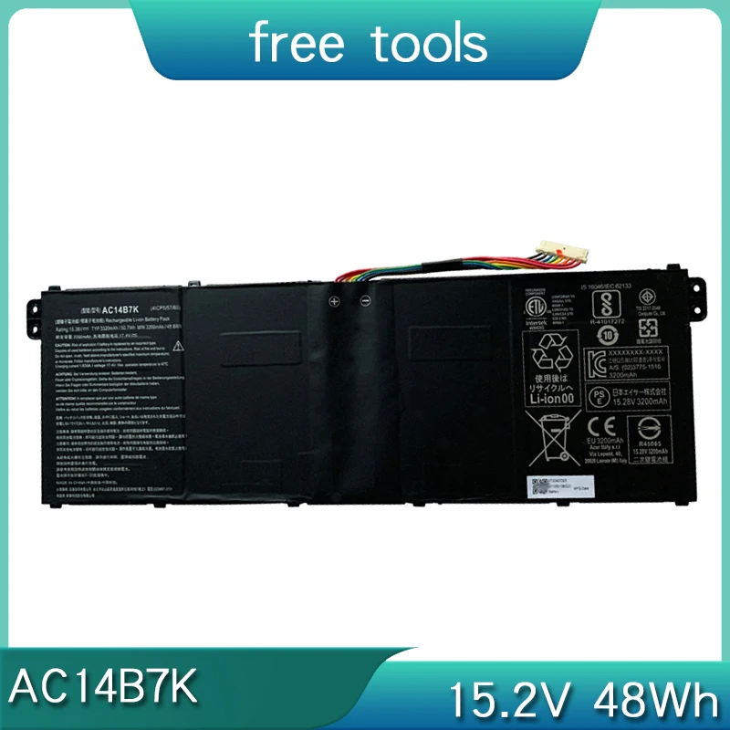 Новый AC14B7K 15 2 В 48 Втч аккумулятор для ноутбука Acer SF314-52-536Y/59TW/58YT/510E/51VX/59BN/57D7 Nitro 5 AN515-42