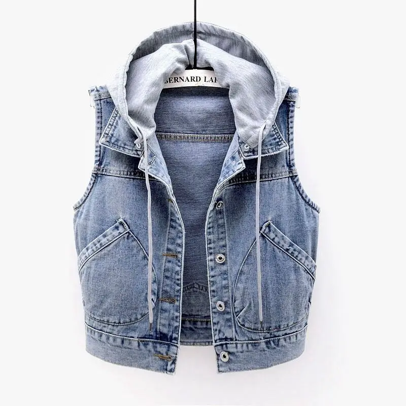 

Cowboy vest women wear hooded vest jacket P3 877