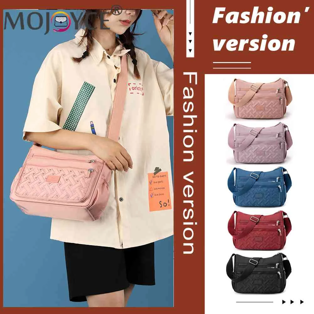 

Women Nylon Shoulder Bags Multi-pocket Crossbody Handbag Female Travel Purse