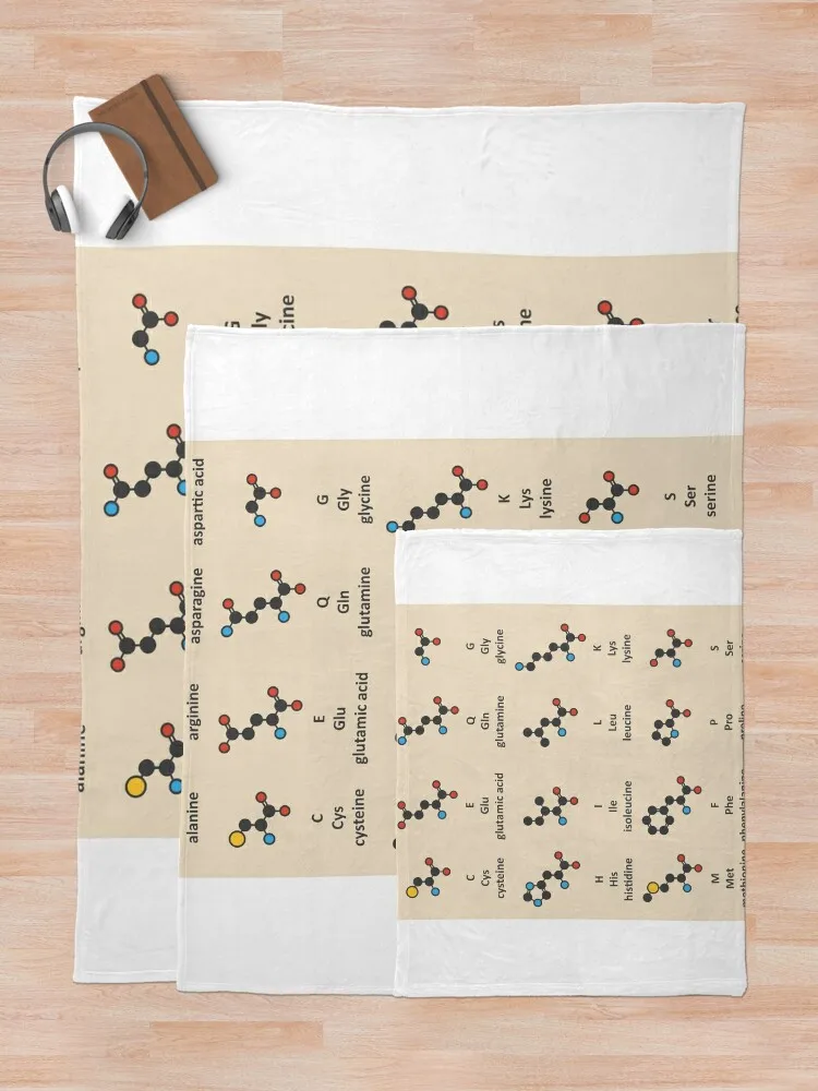 Аминокислоты молекулы (F012/5766) Пледы для дивана Тонкие одеяла диванов Одеяла