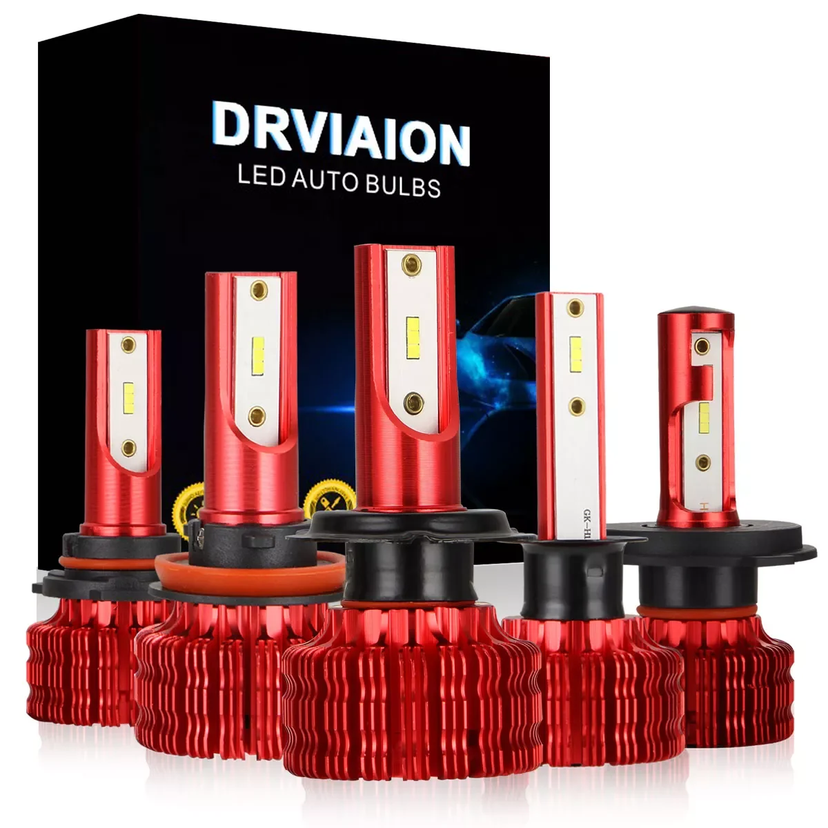 

2 шт., Автомобильные светодиодные лампы H4/H7/H11/H1/H8 H4