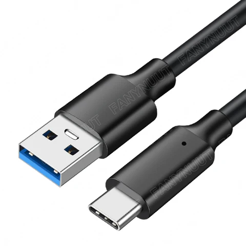 USB 3.2 Кабель USB A - Type C Черный Металлический 10 Гбит/с 60 Вт