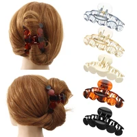 transparent headwear vintage solid color hair styling tool hair clips hair claws ponytail clip crabs
