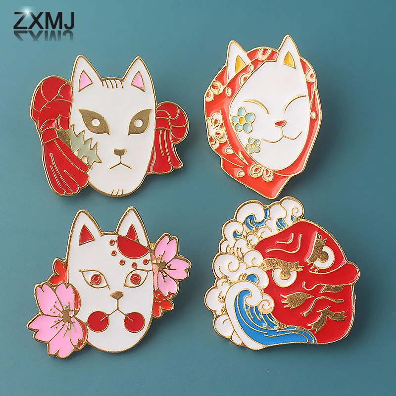 

ZXMJ Cartoon Brooch Ghost Slayer Blade Same Badge Anime Peripheral Brooch Cos Ghost Slayer Clothing Accessories Popular Jewelry