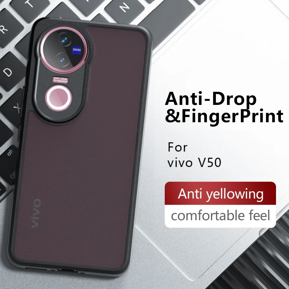 Чехол для Vivo V50 5G чехол матовый мобильного телефона с тонкими отверстиями