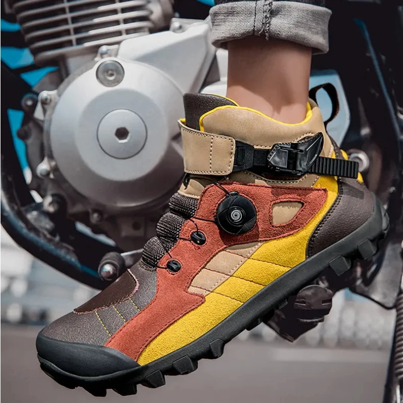 

Four seasons universal male shoes rider motorcycle trekking shoes boots men riding shoes cross country boots racing ankle boots