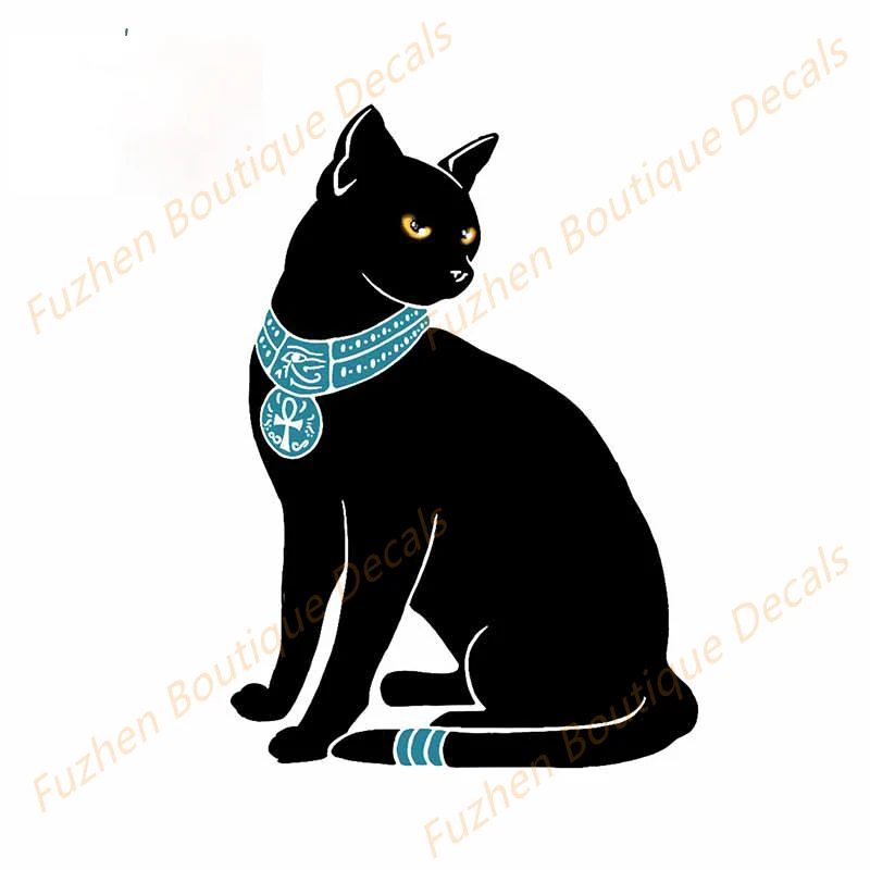 

Fuzhen Boutique Decals Exterior Accessories Egyptian Cat Animal Car Stickers Room Scratch-proof Window Trunk Decal Decoration