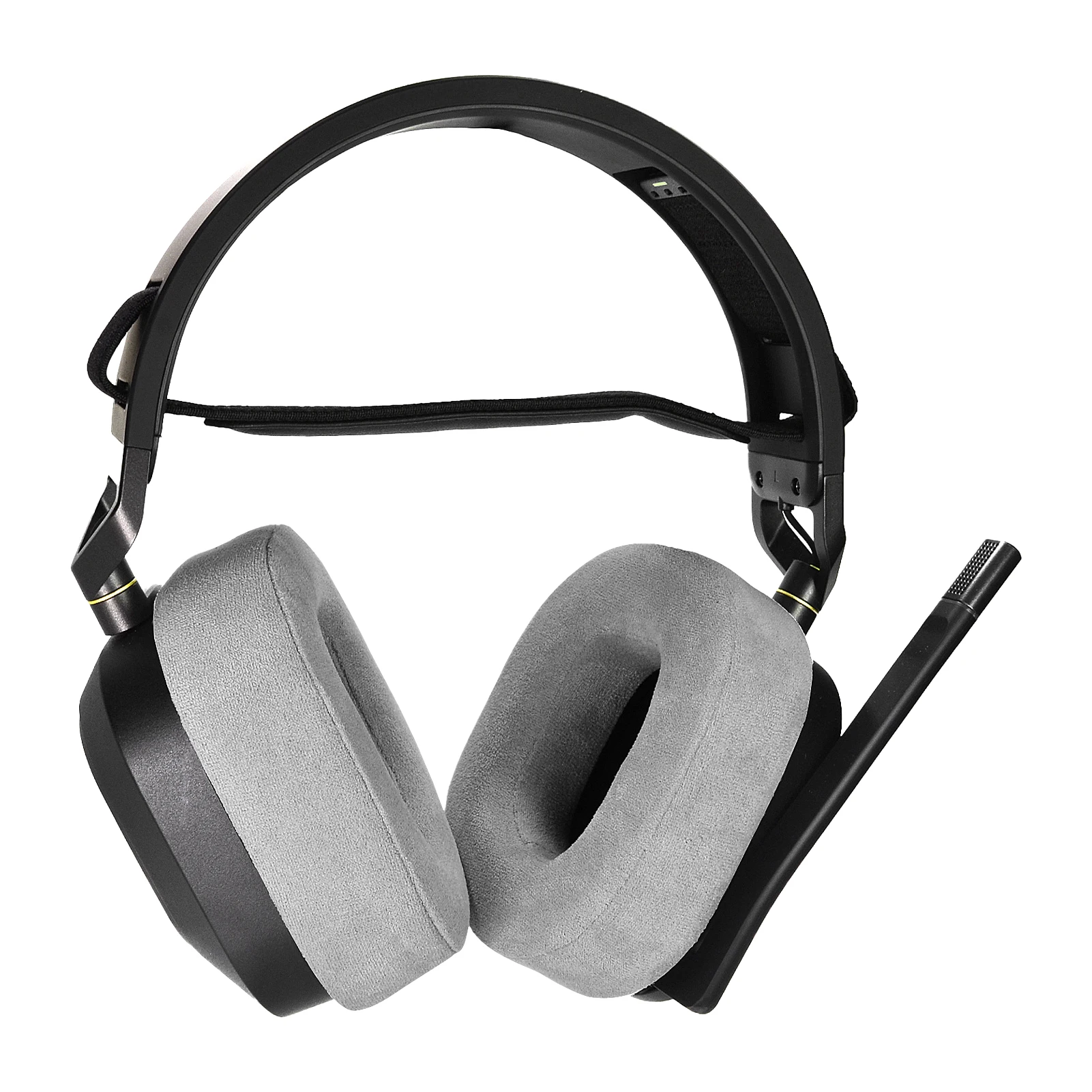 

2 Pcs Headphone Cushion Cup For Corsair Hs80 Rgb Leather Earphone Thickened Memory Foam Comfortable Grey Headset Ear Pad