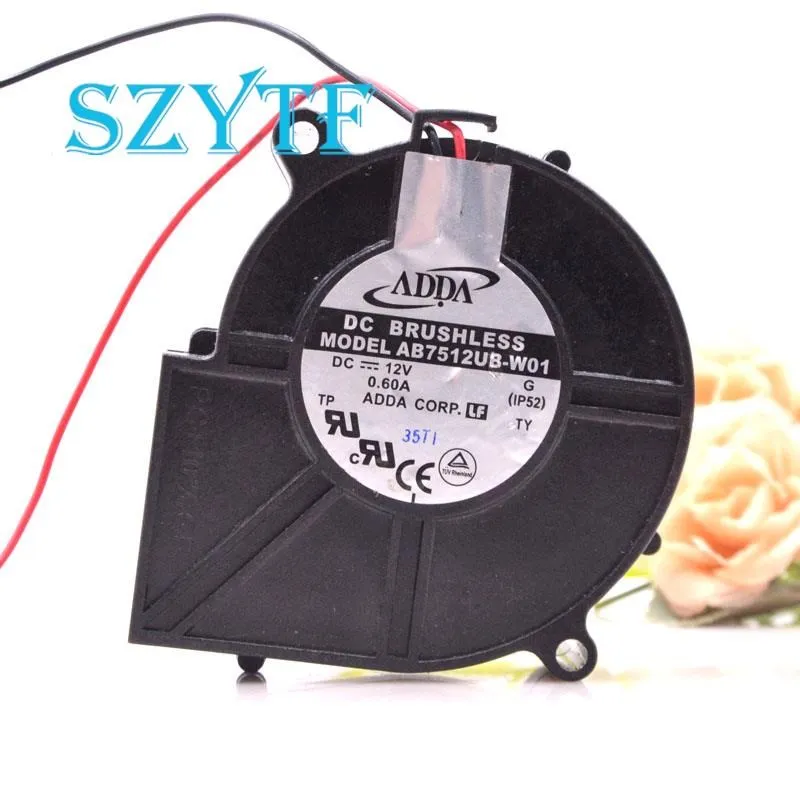 AB7512UB-W01 для ADDA 7530 DC 12V 0.60A максимальный уровень воздушного потока, вентилятор охлаждения
