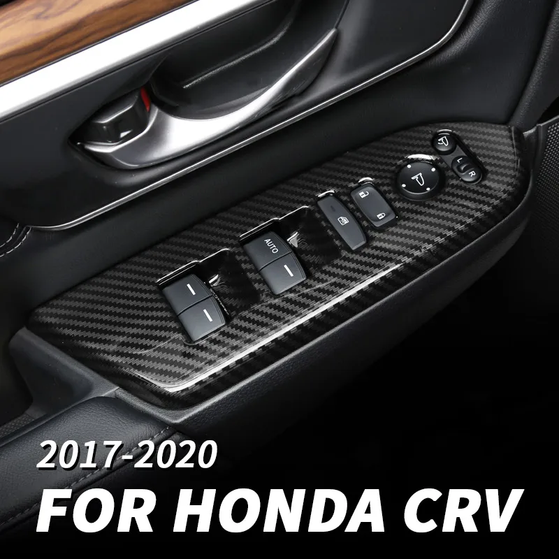 Panel de reposabrazos de puerta, parche decorativo, pasta de elevación de vidrio, accesorios modificados, suministros de coche para Honda CRV 2017, 2018, 2019, 2021, 2022