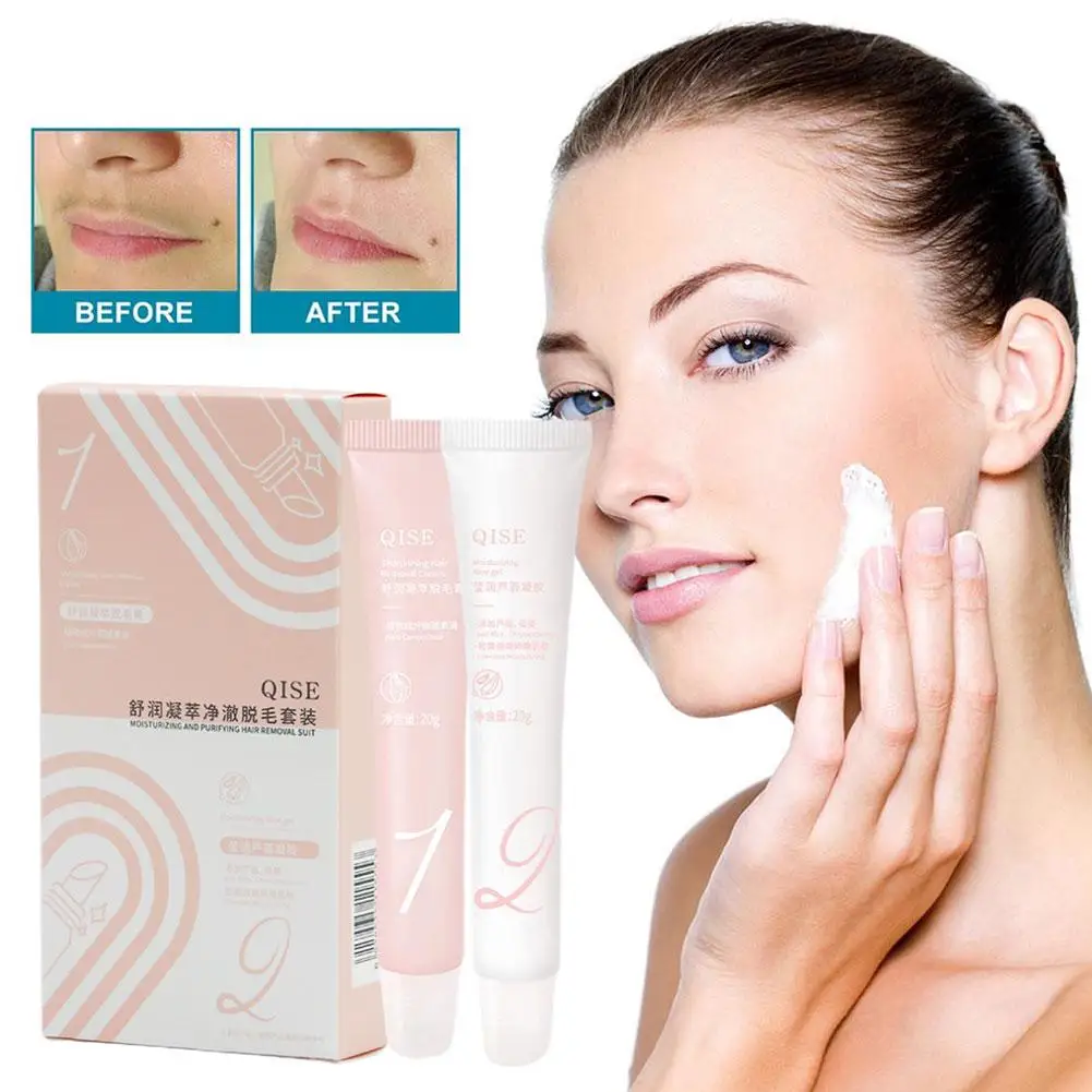 

20gX2pcs Practical Face Hair Remover Mild Hair Clean Cream Stopping Growth Hair Effective Cream Care Underarms O5T0