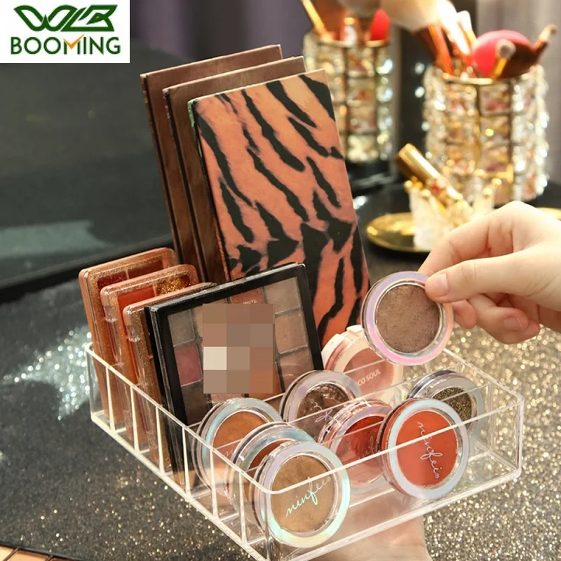 

Cosmetic Storage Box Transparent Eye Shadow Plate Multi Flap Cosmetic Shelf Storage Organizer Makeup Makeup Organizer