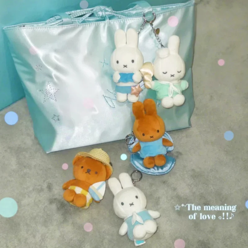 Фото Новая серия Miffy Dream My Island: кавайный брелок-кролик, мягкая плюшевая игрушка, украшение для сумки, летний подарок, в наличии. №3
