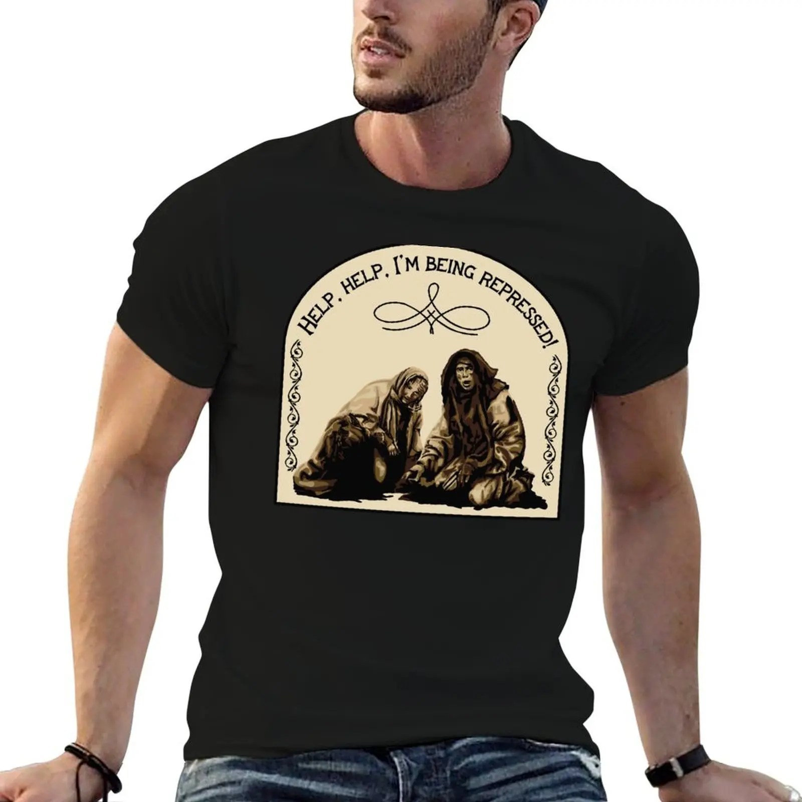 Футболка Holy Grail Peasant Being Repressed большие размеры винтажные мужские футболки с