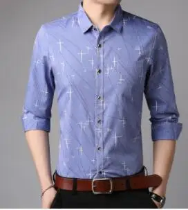 

Рубашка мужская хлопковая с длинным рукавом, не нуждается в глажке, для молодых и средних лет, 2023