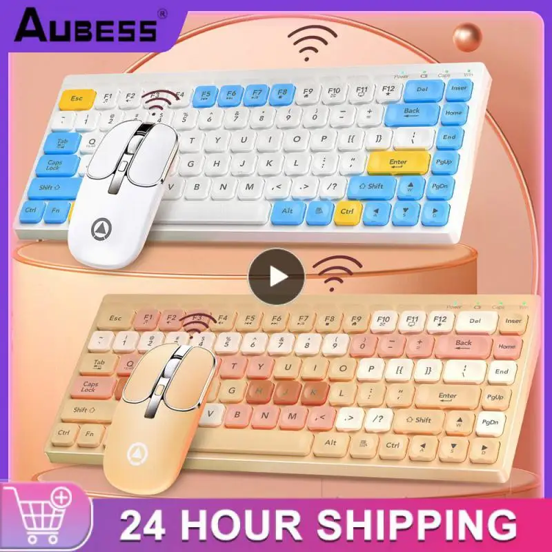 

Беспроводные компьютерные аксессуары клавиатура и мышь с внешним подключением