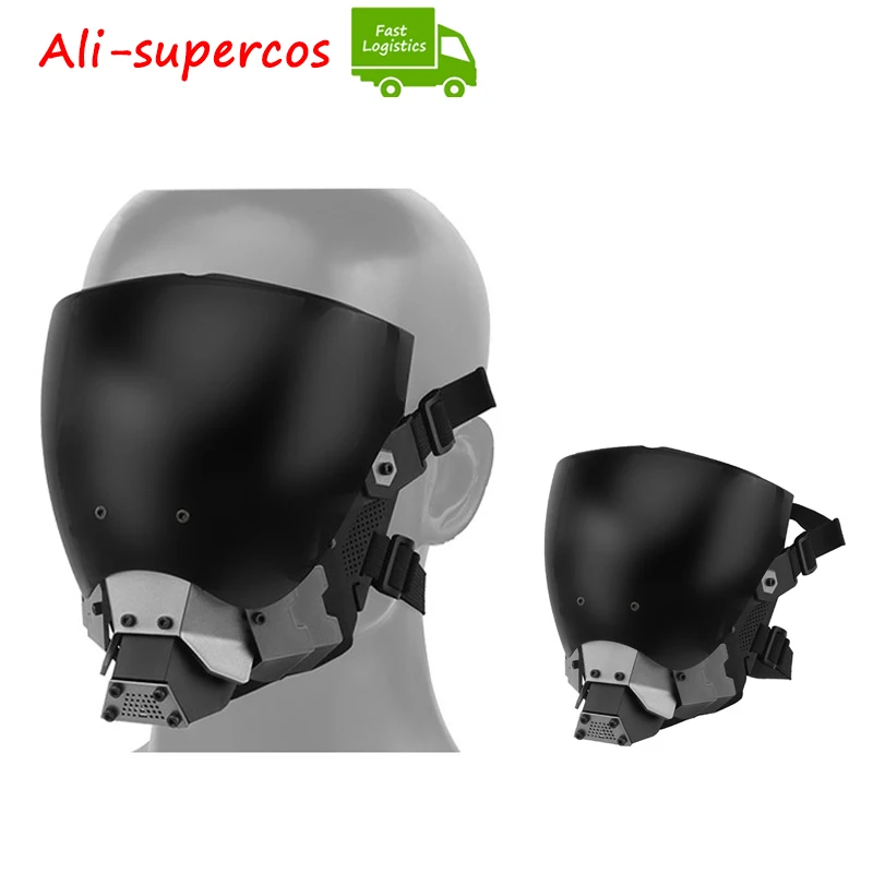 

Edgerunners Cosplay Black Mask Costume Accessories Latex Masks Helmet Masquerade Suits Props Halloween Party Role Play Clothes