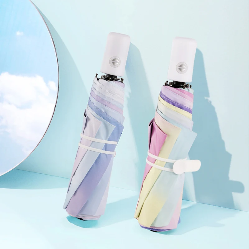 

Gradual Change 8 Bone Umbrella Automatic Triple Umbrella Sunshade Umbrella Beautiful Gift For Girls
