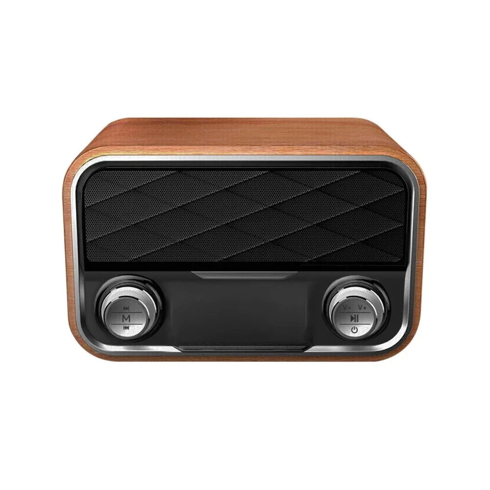 

Беспроводная деревянная bluetooth-Колонка I10 в стиле ретро, совместима с 5,0 басами, уличная винтажная звуковая панель с поддержкой радио, fm, u-диска