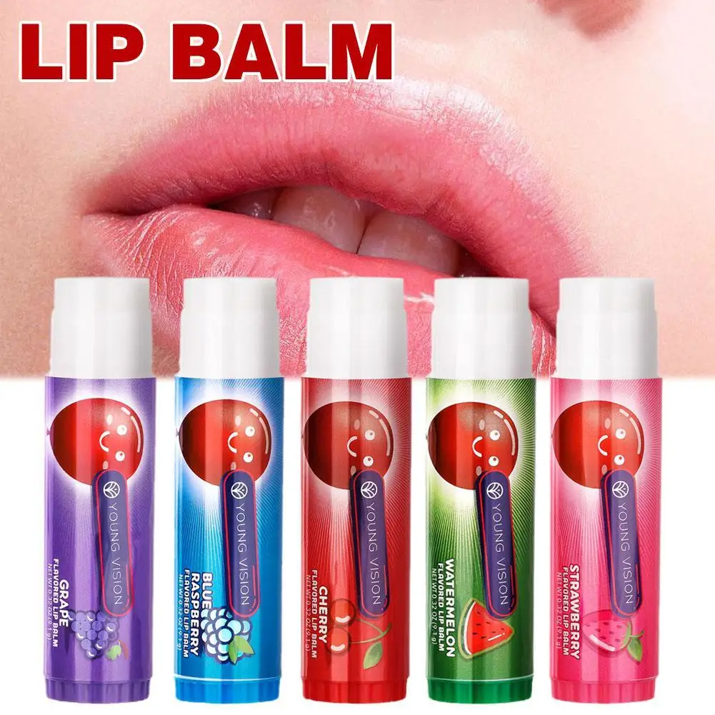 

5 Sytle Fruit Lip Balm Lip Oil Moisturizing Clear Anti-Wrinkle Lipstick Long Lasting Hydrating Lipgloss Cosmetic Lip Gloss Care