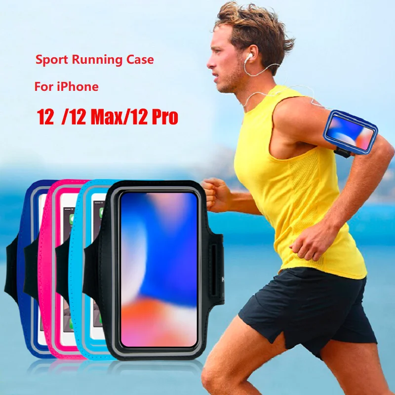 

Sports Case For iPhone 12 Mini Pro Max Arm Band Phone Case For iPhone 13 Mini Pro Max Running Sport Phone Holder Pouch Arm Bag