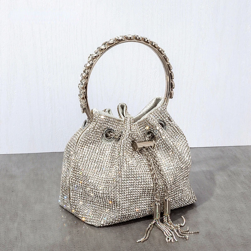 

Diamond tassel evening wear handbag ladies' luxury starlight evening dress with crystal bag banquet party starlight girl's gift