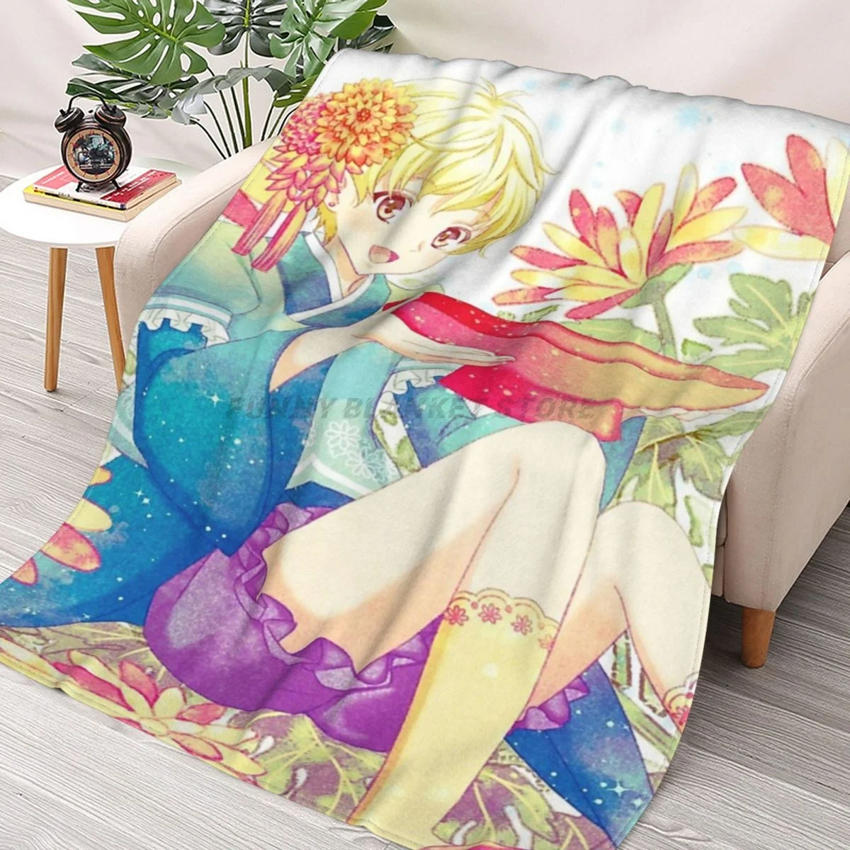 

Eden Momiji (Fruits Basket) Throws Blankets Collage Flannel Ultra-Soft Warm picnic blanket bedspread on the bed