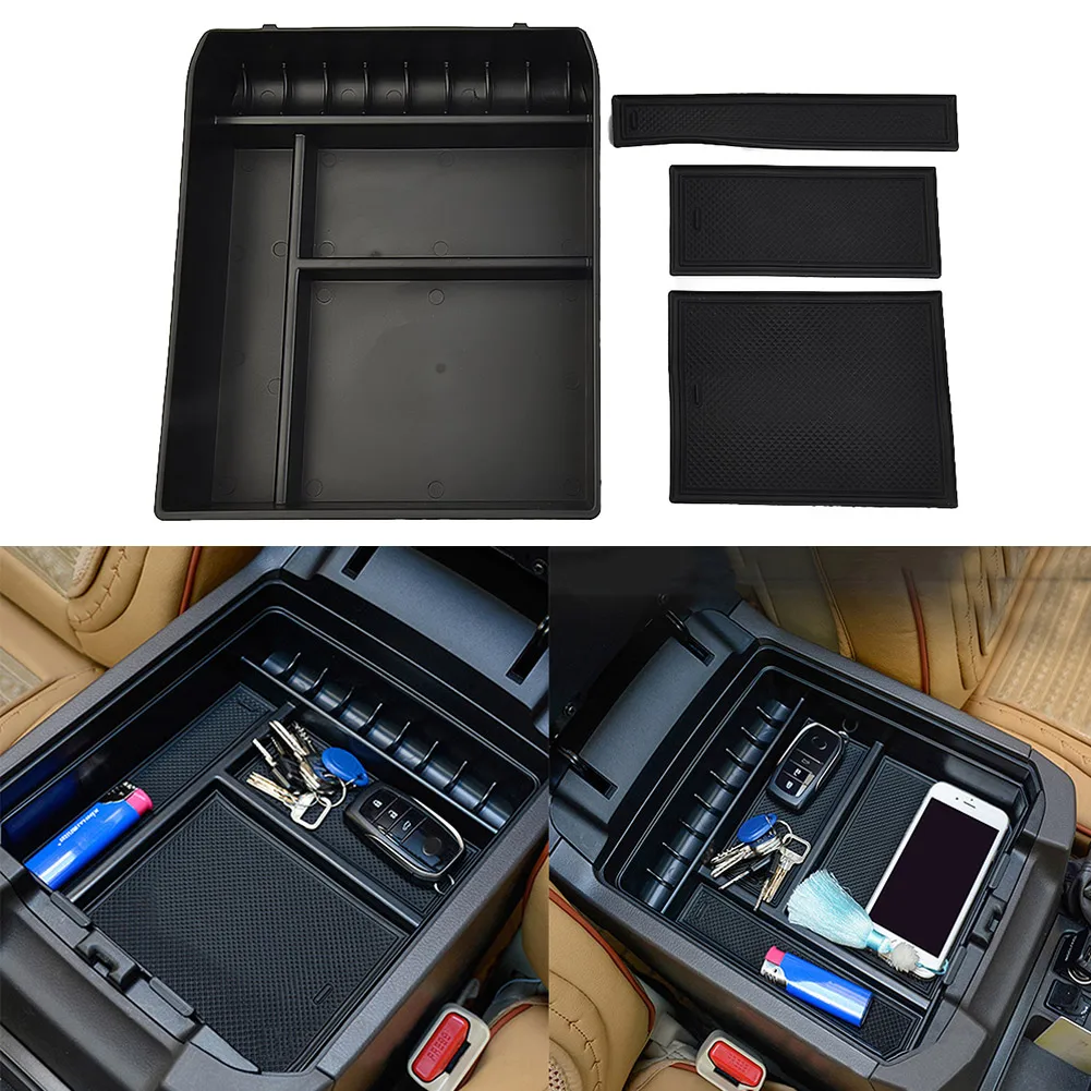 

Car Center Console Organizer Tray Central Armrest Console Storage Box For Toyota For Land Cruiser Prado 120 FJ120