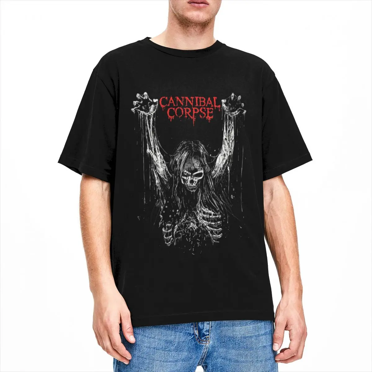 

Casual Death Metal Band Cannibal Corpse Power T-Shirts for Men Women Crew Neck Pure Cotton Gothic Music Short Sleeve Tees