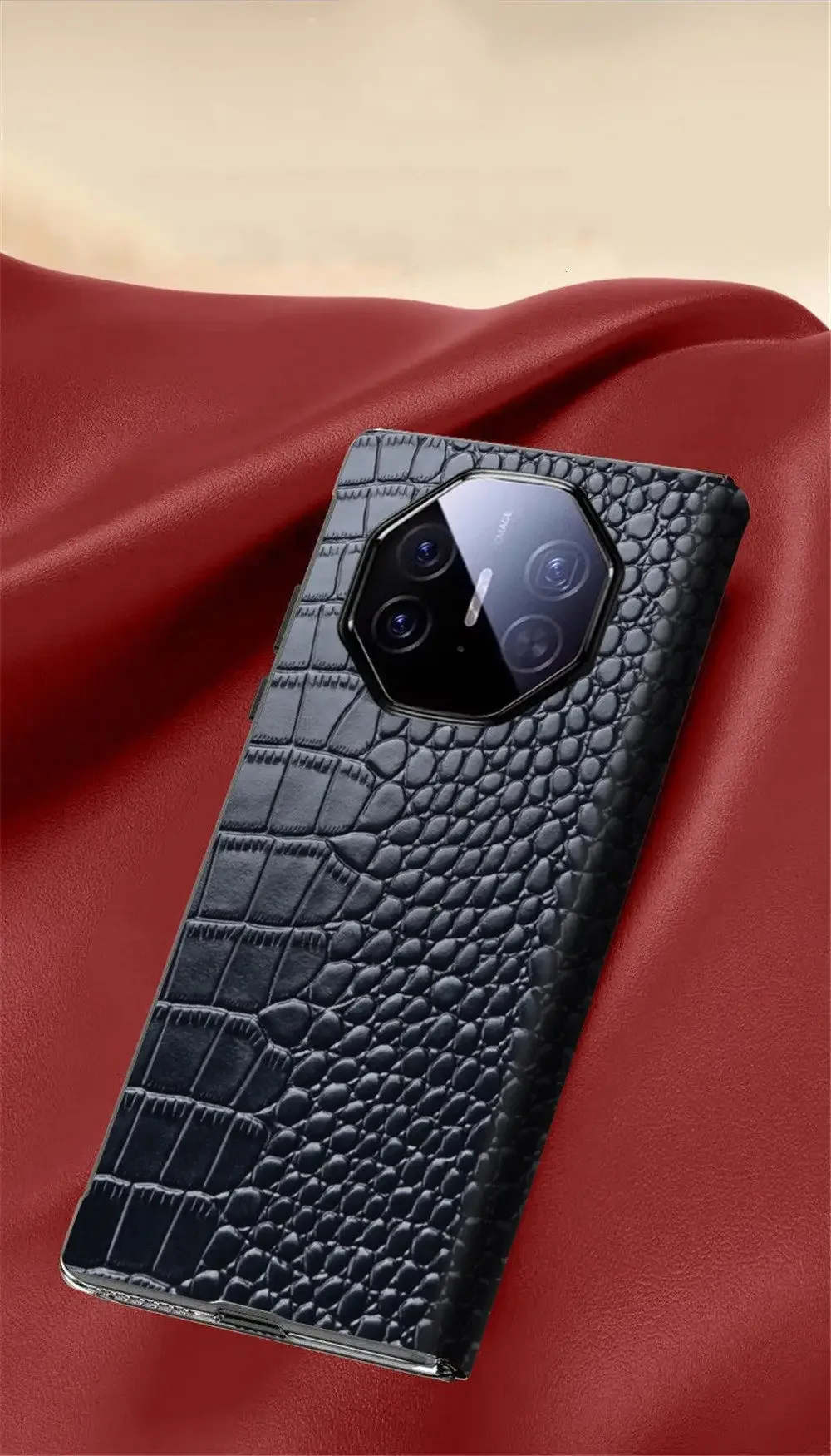 Чехол-книжка из натуральной воловьей кожи премиум-класса для Huawei Mate XT MateXT с