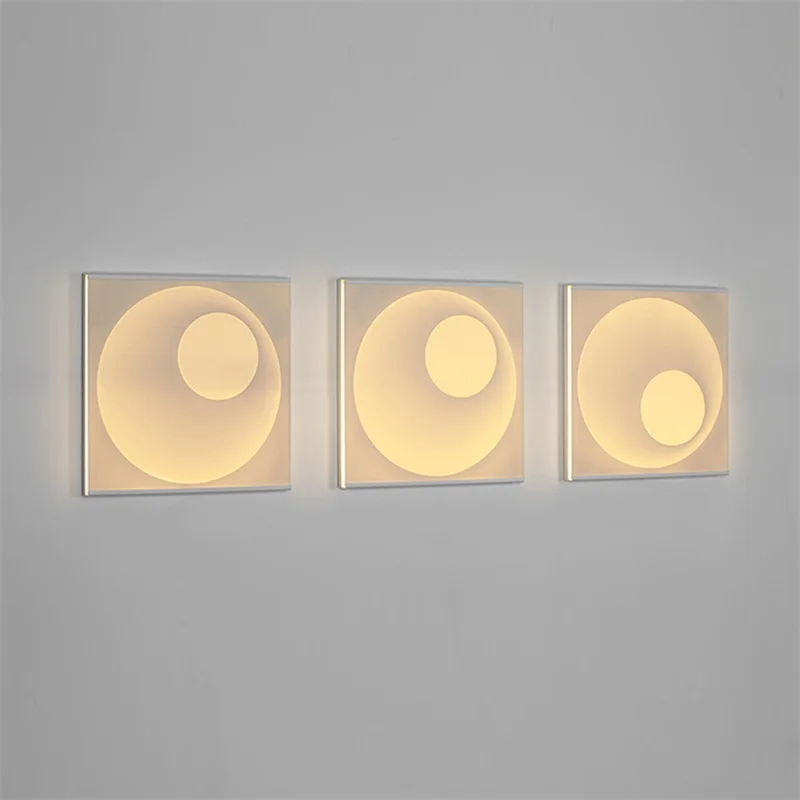 Современная настенная лампа DLMH простой квадратный декоративный светодиодный