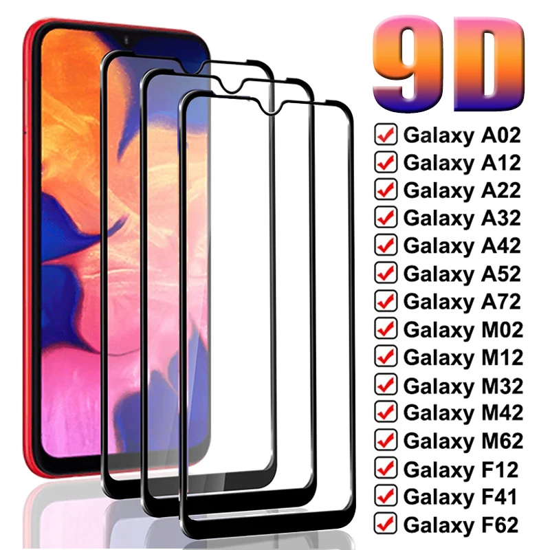 

3pcs Protective Glass For Samsung Galaxy A02 A12 A22 A32 A42 A52 A72 M02 M12 M32 M42 M62 Tempered Glass F02S F12 F41 F52 F62