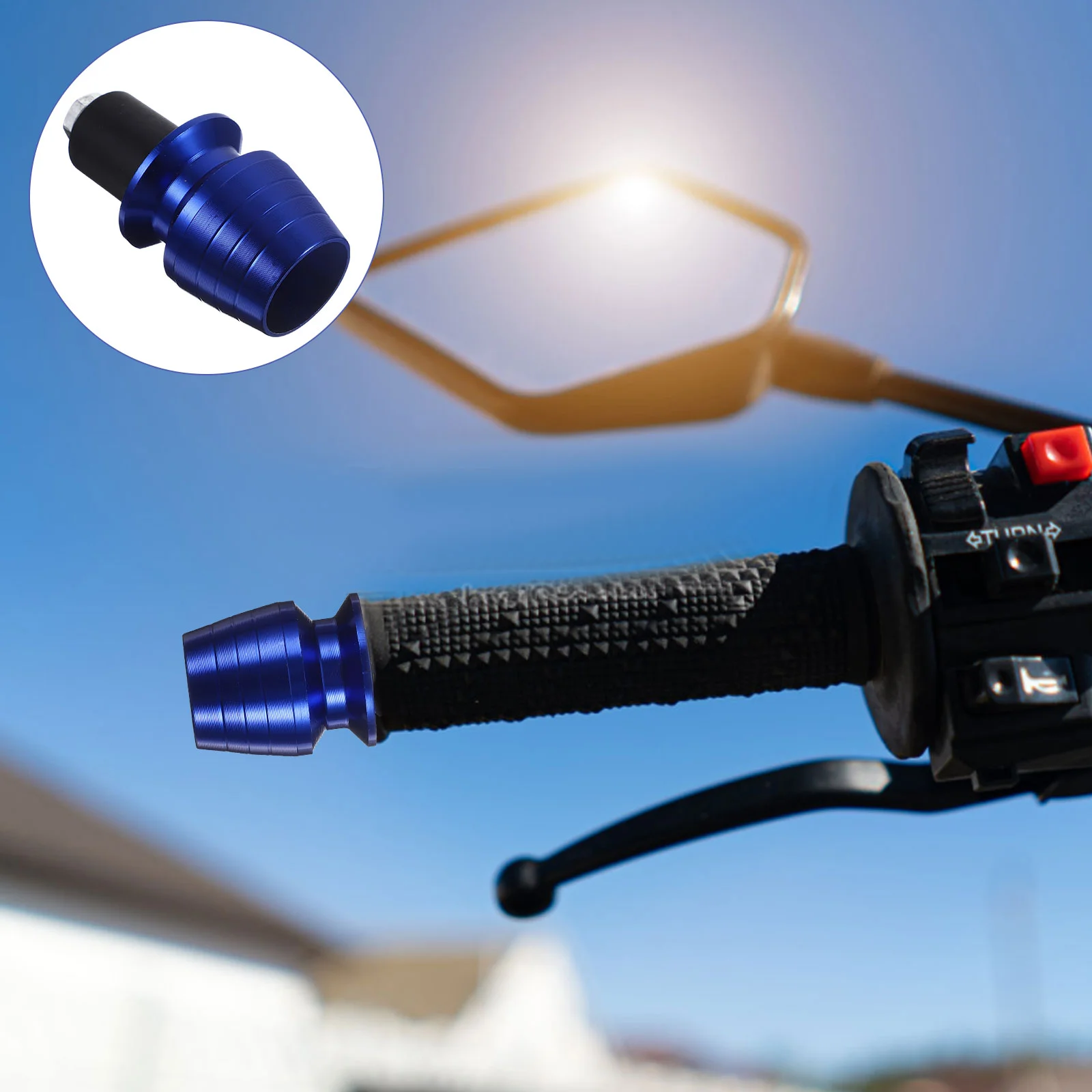 

2 Pcs Burnt Titanium Handle Bike Accessories Motor Handlebar Plugs Balanced Aluminum Alloy Motorbike Extender Grips