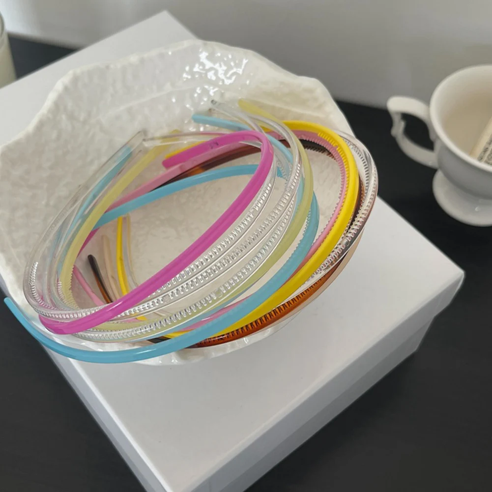 

3Pcs Sweet Female Thin Bezel Headband Turban Hairband For Women Hair Hoop Hair Accessories Headwear Acrylic Non-slip Headdress