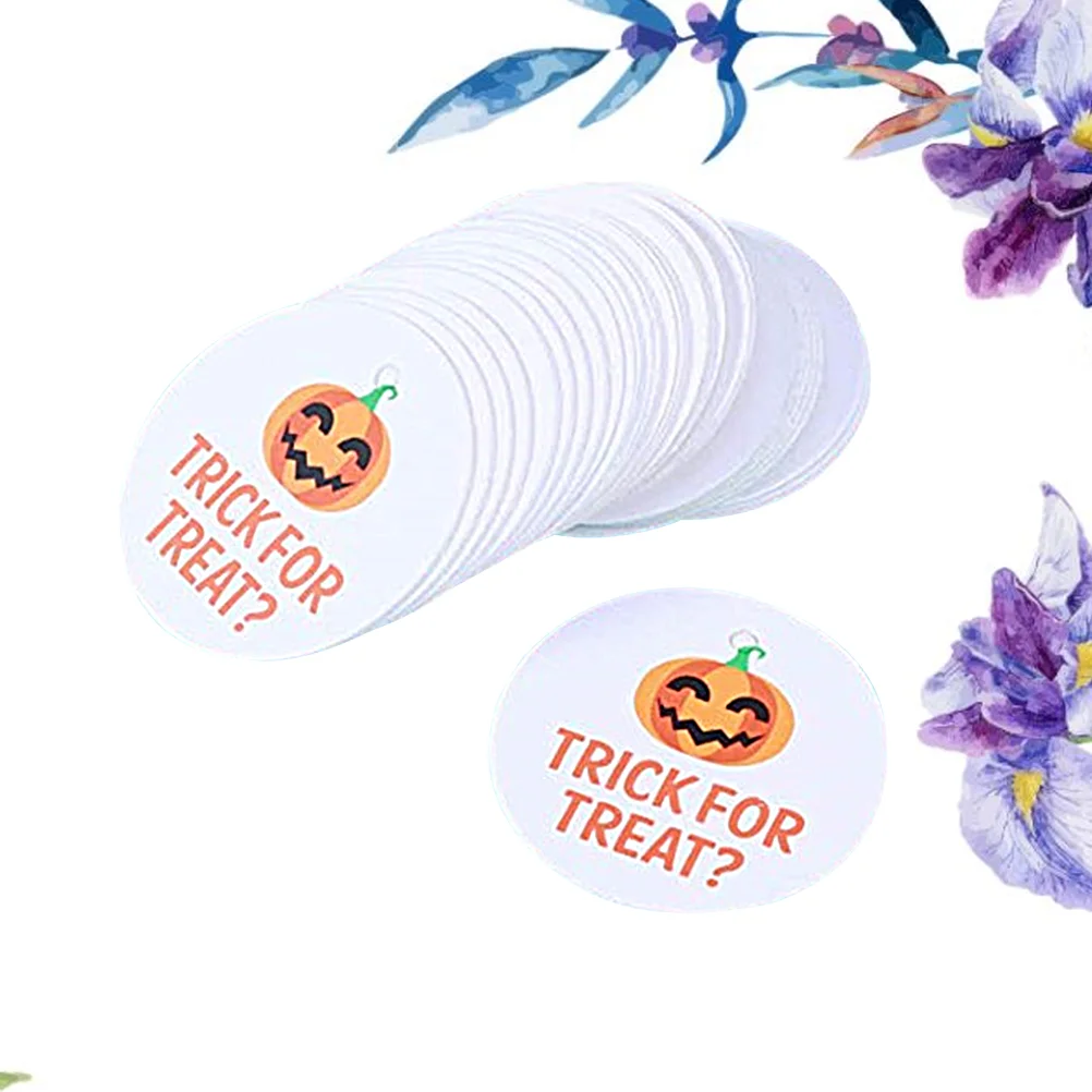 

50 Gift Tags Tags Paperboard DIY Pumpkin Pattern Pendants for Candy Box