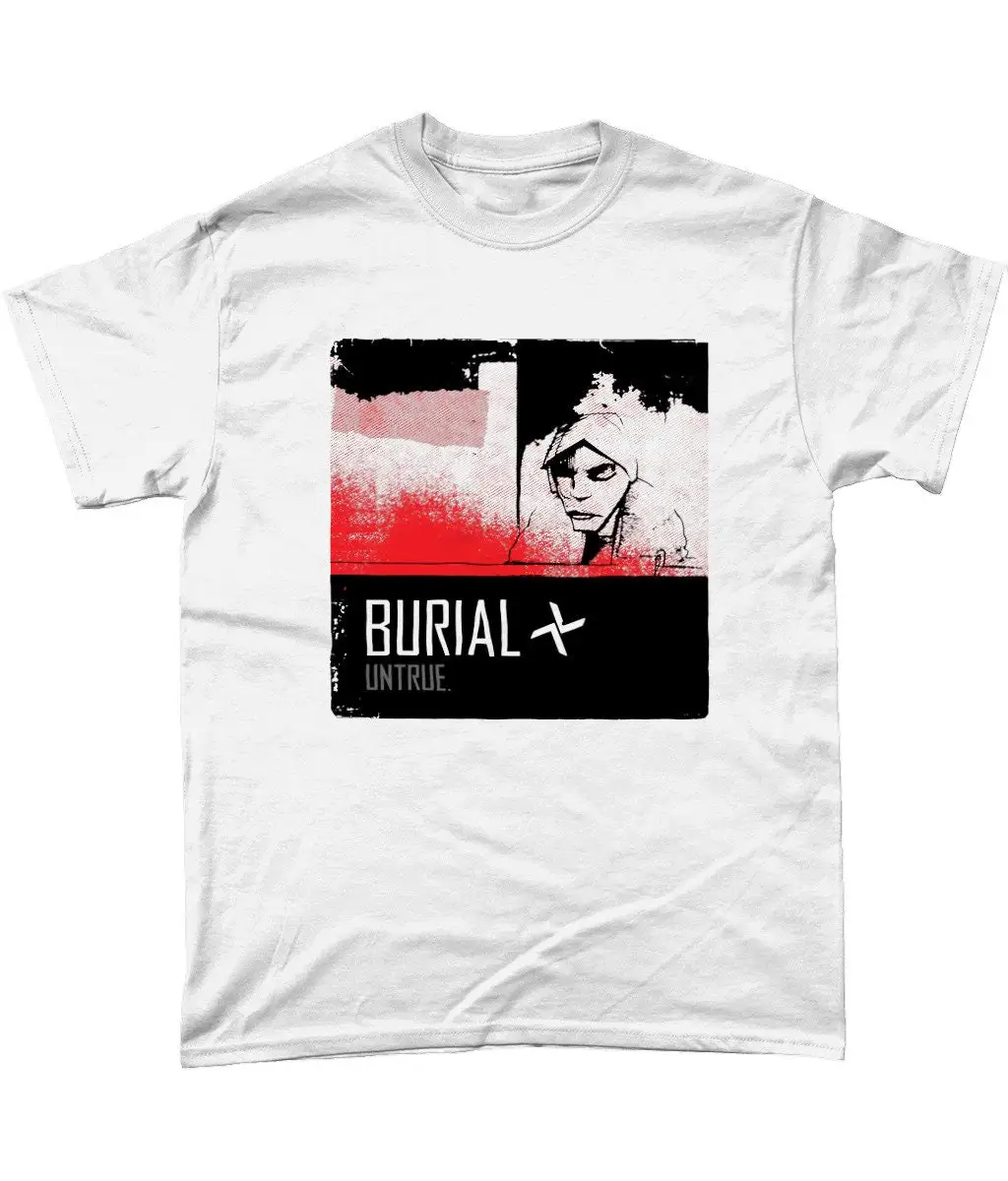 Фото Белая футболка Burial Untrue размером S 5XL, бесплатная доставка по Великобританию №1