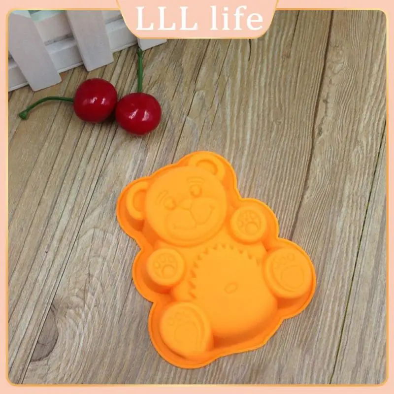 

2/4/6PCS Food-grade Bear Silicone Mold Contour Lines Are Clear Silicone Sugarcraft Mold Harmless Healthy Safe And Non-toxic Soft